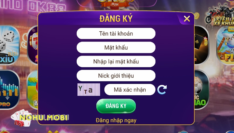 Đăng ký tài khoản cá cược game bài online