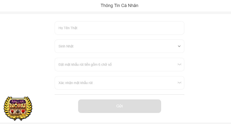 Cần đặt mật khẩu và cung cấp thông tin chính xác khi rút tiền lần đầu