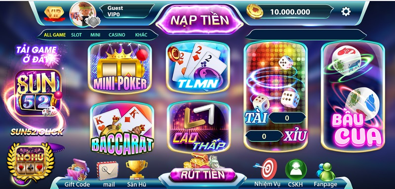 Đánh giá của người chơi về kho game hàng đầu thị trường tại Sun52