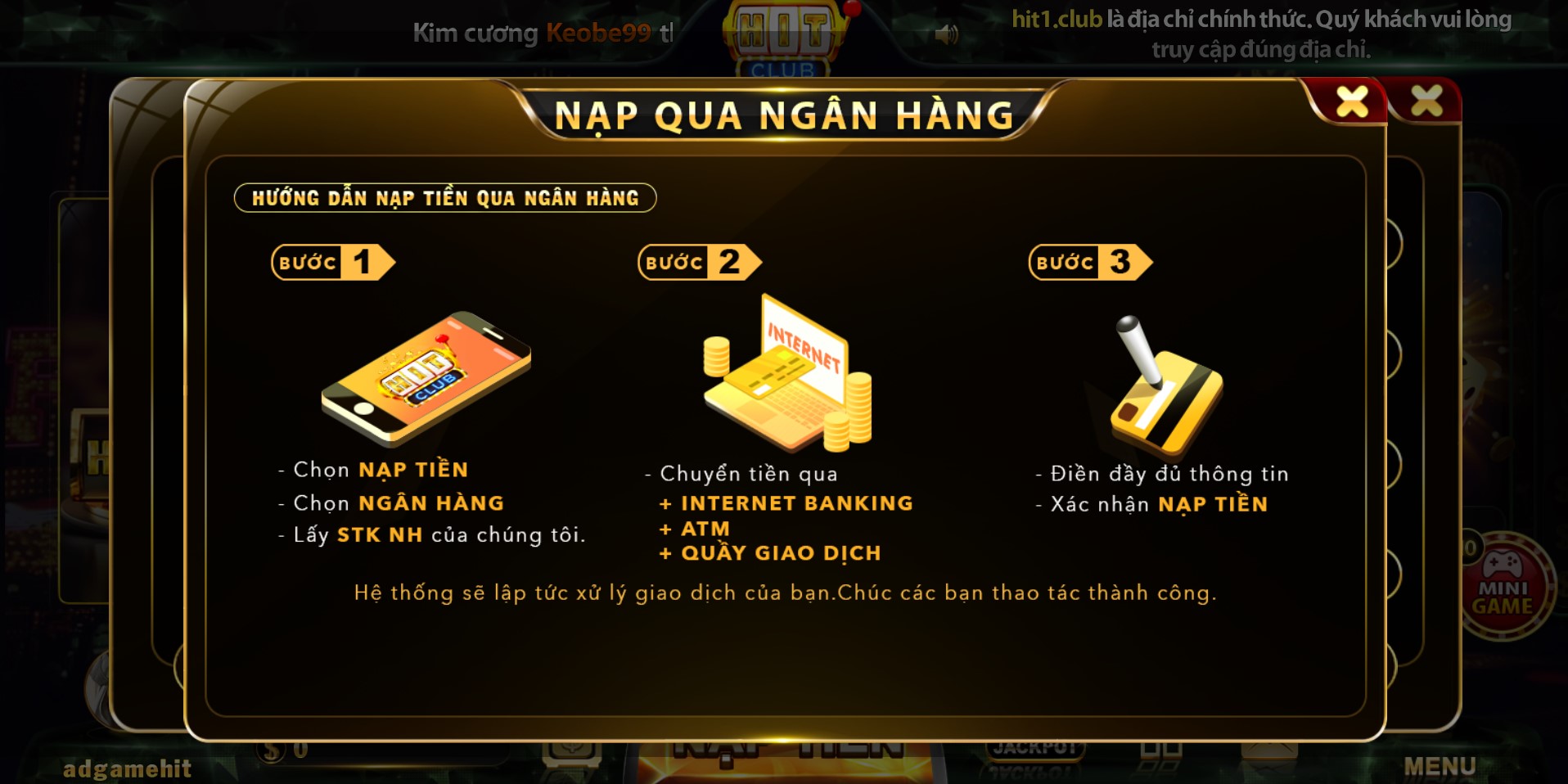 Các Cách Nạp Tiền Hit Club Cực Dễ Hiểu