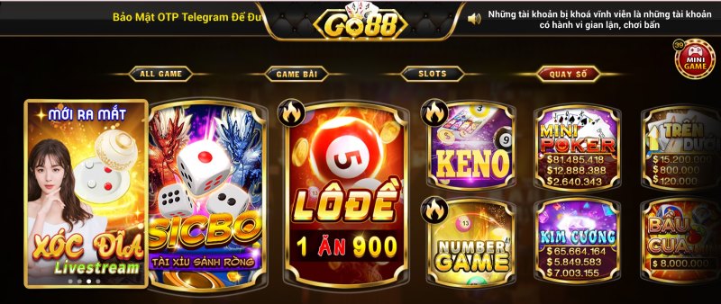 Sức hút từ game đổi thưởng uy tín Go88 khiến hàng triệu dân chơi mê mệt