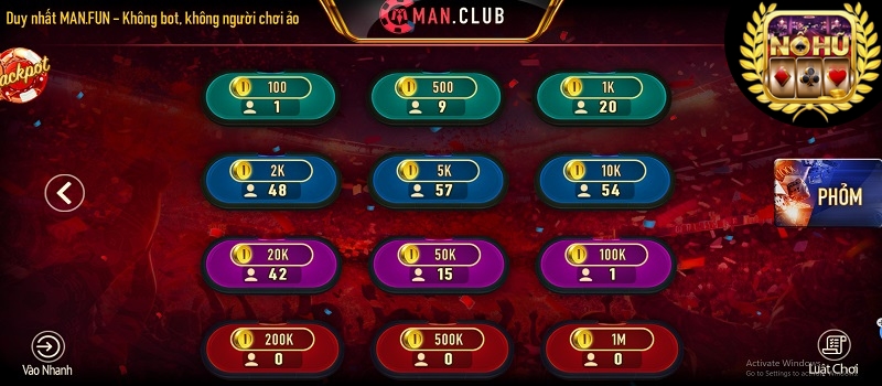 Thuật ngữ cần biết khi chơi Phỏm Man Club